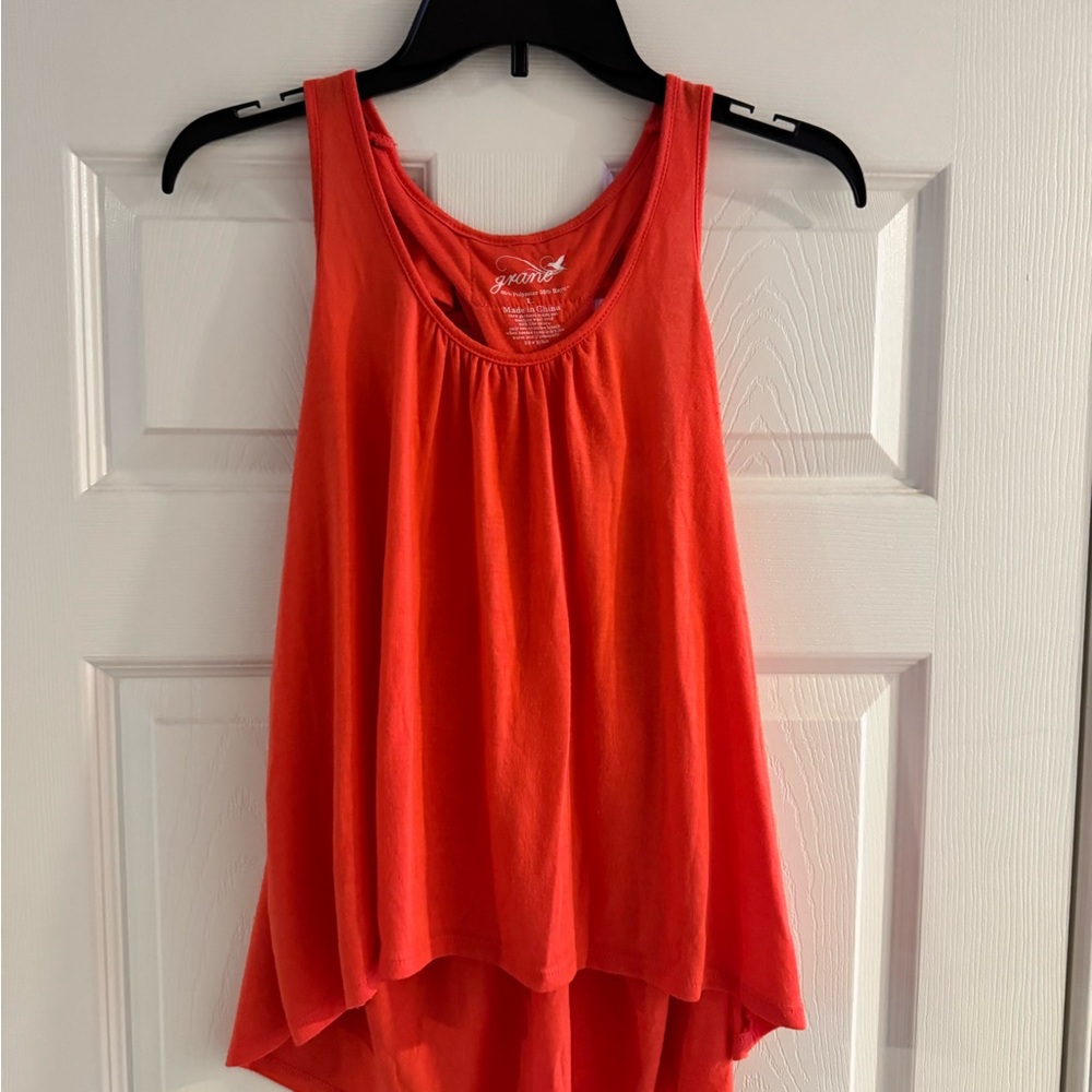 Grane Coral Women's Tank Top with Ruffle Detail